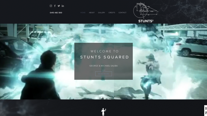 stunts2: Website design portfolio for twin stuntmen