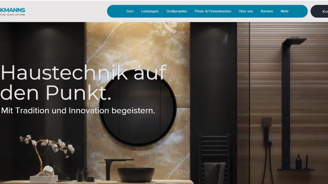 Stockmanns: Website for SHK Company I building services oder building systems