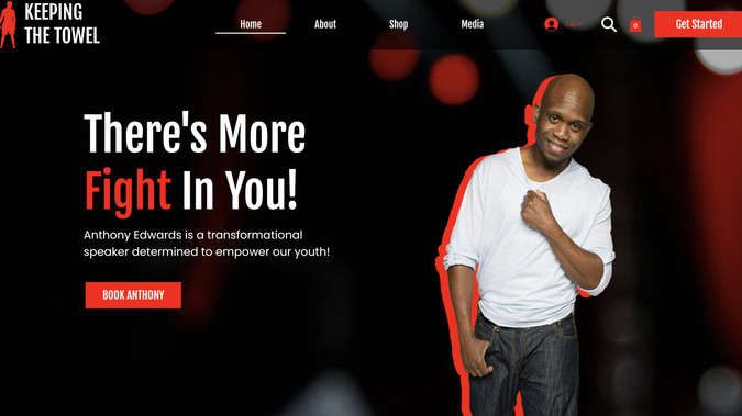 Keeping the Towel: "Keeping the Towel" is an inspiring website project designed to showcase the motivational journey and empowering messages of Anthony Edwards, a renowned speaker in personal development and resilience. The website serves as a hub for individuals seeking guidance, motivation, and practical tools to overcome life's challenges and achieve personal growth.