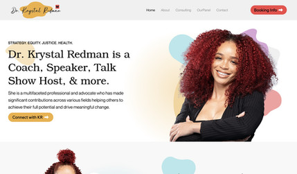 Dr. Krystal Redman Website: Welcome to the official website of Dr. Krystal Redman, designed to showcase her multifaceted expertise as a speaker, consultant, and coach. Dr. Redman is a leading public health expert and social justice advocate dedicated to empowering individuals and organizations. Explore her insights, services, and impactful work through a user-friendly interface that highlights her contributions and invites you to connect and collaborate.