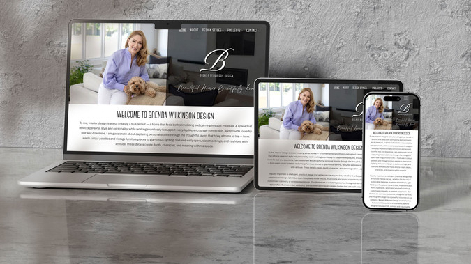 Brenda Wilkinson Design: Designed on Wix Studio. Modern clean design.

Website features:
Blog
Pro Galleries
Contact forms
Animations
Screen Responsive on all platforms
Enhanced SEO
Professional Design and Branding