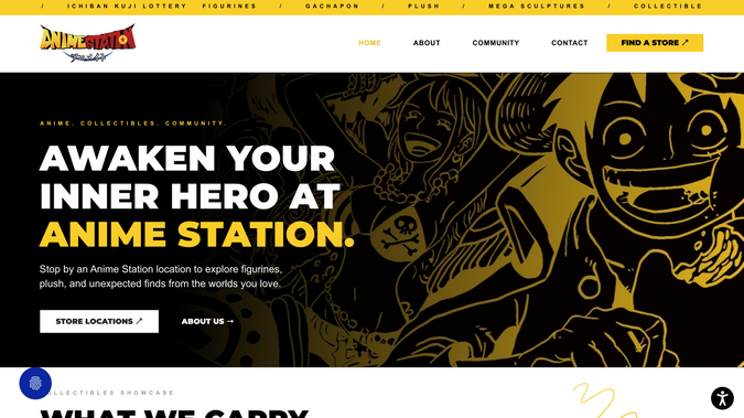 Anime Station: Website Redesign using Wix Classic + mobile optimization, SEO and accessibility for the premier anime hobby shop in California