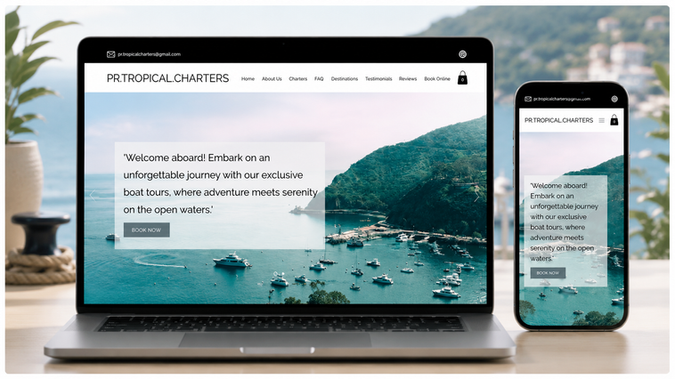 Prtropicalcharters: Designed and launched a custom website with a visually engaging layout, intuitive navigation, and a mobile-friendly experience, helping the business showcase its services and attract more customer inquiries.