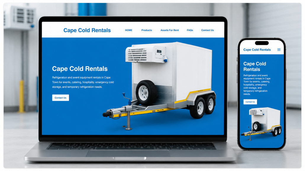 Cape Cold Rentals: Designed and developed the website from scratch based on the client's requirements, creating a custom, responsive, and professional design tailored to showcase their services effectively.