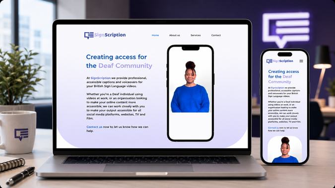 SignScription: Built the website from the ground up with a modern, responsive design and implemented SEO best practices to improve search visibility, performance, and user experience.