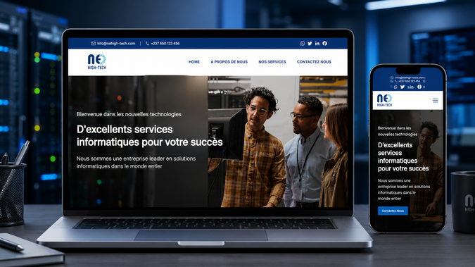 NEO HIGH TECH: Transformed the website with a fresh and modern design that better reflects the company's technology expertise. Reorganized content, improved visual presentation, and created a seamless browsing experience across all devices, making it easier for visitors to explore services and connect with the business.