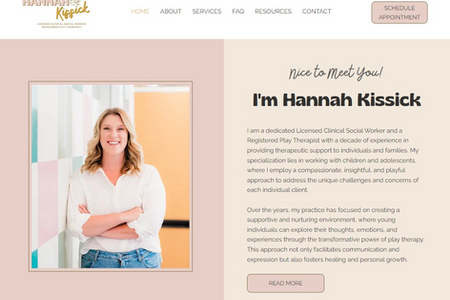 Hannah Kissick LCSW: Wix STUDIO for Play Therapist 