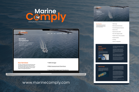 Marine Comply: A sleek, authoritative website developed for Marine Comply, a marine compliance consultancy offering online training and vessel services. The design emphasises professionalism and clarity, making it easy for visitors to understand Marine Comply’s offerings and take action. With intuitive navigation, clear service pathways, and strong conversion points, the site is built to support business growth while showcasing industry expertise.