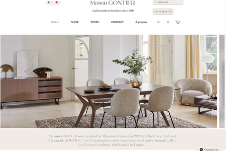 French Furniture Eshop: Complete Furniture eShop with French made products https://www.meubles-gontier.com/en