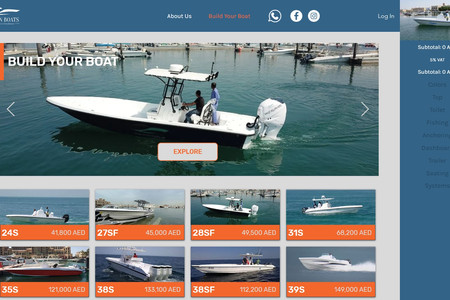 Ocean Boats: A website for custom ordering of boats. Built on Editor X.