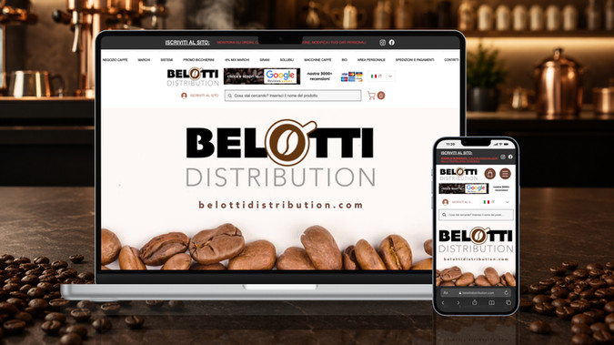 Belotti DIstribution: Per Belotti Distribution abbiamo progettato un e-commerce strutturato per gestire un catalogo ampio di capsule, cialde, caffè e prodotti compatibili con i principali sistemi. La navigazione per marchi, categorie e sistemi, insieme alla ricerca immediata e all’esperienza responsive, rende l’acquisto semplice anche da mobile.

Dal punto di vista commerciale, il sito valorizza promozioni, convenienza e ampiezza dell’offerta attraverso percorsi orientati alla conversione. Registrazione, recensioni, offerte dedicate e opportunità di cross-selling supportano vendite ricorrenti, fidelizzazione e aumento del valore medio degli ordini.