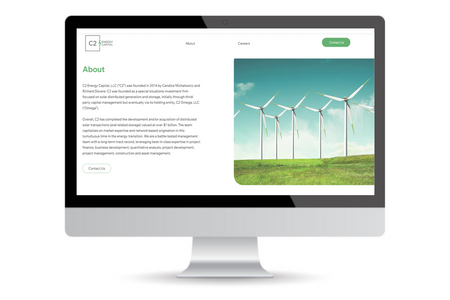C2 Energy Capital: One pager website for investors created on Wix Studio platform 