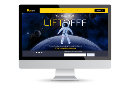 LIFTOFFF | Design Agency Website | Portfolio : Fully animated and designed website on Wix platfrom 