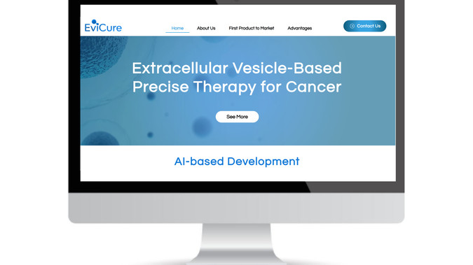 Evicure - Biotech Startup: Fully designed and developed website on Wix Studio