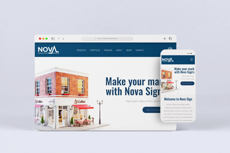 Nova Sign and Print: ✓ 9-page responsive Wix website design
✓ Creating the main page concept
✓ On-site SEO setup
✓ Stock photos
✓Cusomised Icons
✓ Connecting the domain to the website
✓ Connecting website to Google