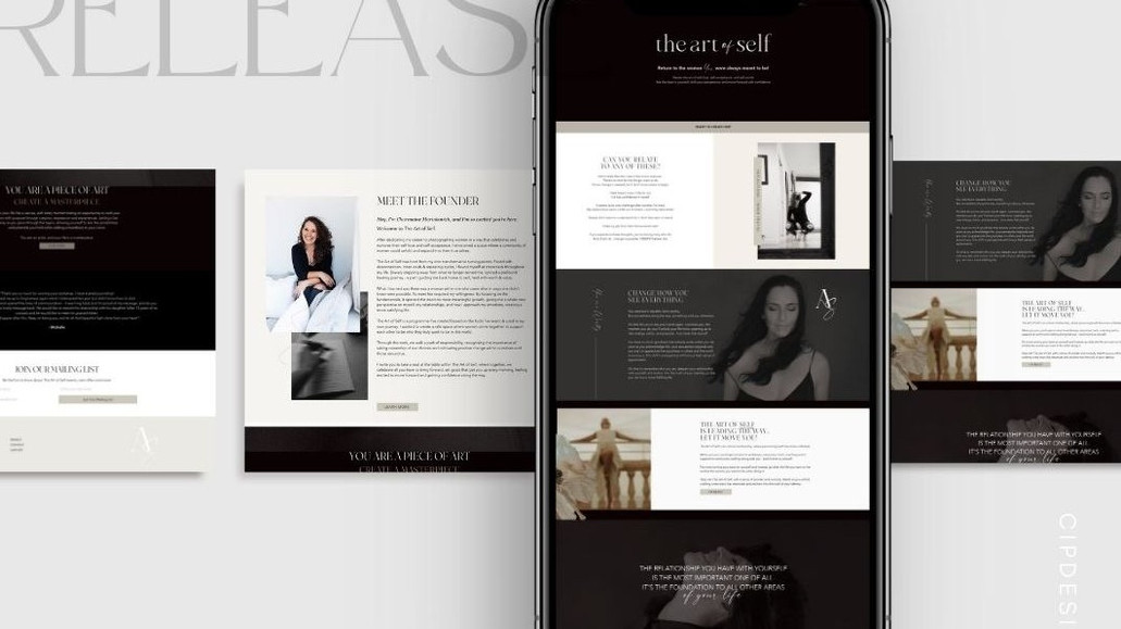 The Art Of Self: Membership website with elegant minimalist design. We completed branding and website design for this business.