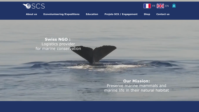 Swiss Cetacean Society: ENGLISH ( Vous trouverez l’explication en français ci-dessous.) 

For several years, we have had the privilege of managing the bilingual website of the Swiss Cetacean Society (SCS) — a prestigious Swiss NGO, IUCN member, and internationally recognized organization dedicated to the protection of cetaceans.

Our work includes:
✨ Creating the bilingual website, including content writing, visual design, and a clean, scientific layout.
✨ Implementing an automated registration and payment system for the SCS eco-volunteer programs. Every summer, the organization opens spots on its sailing expeditions in the Ligurian Sea for research purposes: participants can now register and pay online, significantly reducing the administrative workload for volunteers.
✨ Showcasing conservation projects funded across the globe. We continuously support the team in updating information and highlighting the impact of their worldwide initiatives.
This long-term collaboration gives the SCS a reliable, intuitive, and scalable online platform — an essential tool to raise awareness, welcome eco-volunteers, secure funding, and amplify their scientific mission.

FRANÇAIS
Depuis plusieurs années, nous avons le privilège d’assurer le suivi complet du site internet bilingue de la Swiss Cetacean Society (SCS), prestigieuse ONG suisse, membre de l’UICN et engagée dans la sauvegarde des cétacés à travers le monde.
Notre mission comprend :
✨ La création du site web bilingue, incluant la rédaction des contenus, la mise en forme visuelle et un design moderne et scientifique.
✨ La mise en place d’un système automatisé d’inscriptions et de paiements pour les programmes d’éco-volontariat. Chaque été, la SCS ouvre des places sur ses voiliers en expédition en mer de Ligurie : les participants peuvent désormais s’inscrire et payer directement en ligne, ce qui simplifie grandement le travail des bénévoles.
✨ La valorisation des projets de conservation soutenus financièrement aux quatre coins du monde. Nous accompagnons progressivement l’équipe afin qu’elle puisse mettre à jour toutes les informations et mettre en lumière l’impact global de leurs actions.
Ce partenariat durable permet à la SCS de disposer d’un site fiable, intuitif et évolutif — un outil essentiel pour sensibiliser le public, recruter des éco-volontaires, financer ses projets et renforcer son rayonnement scientifique.