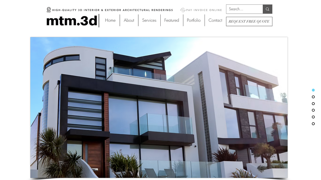 3D Renderings: Designed the website for a digital studio specializing in high-quality 3D renderings for residential and commercial projects. 