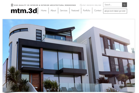 3D Renderings: Designed the website for a digital studio specializing in high-quality 3D renderings for residential and commercial projects. 