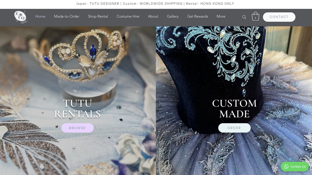 COCO TUTU: Designed and developed the website for Coco Tutu Atelier, a Hong Kong-based ballet atelier specializing in custom-designed tutus and rental collections. The website combines an elegant, editorial aesthetic with a clear user experience, showcasing their craftsmanship, collections, custom services, and brand story while making it easy for clients to explore, enquire, and book fittings.