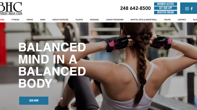 Beverly Hills Club: Complete website redesign.