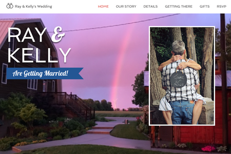 Rayandkelly: Basic wedding website design.