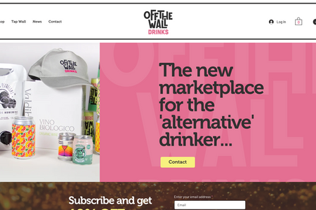 Off The Wall Drinks: I redesigned this eCommerce site. 