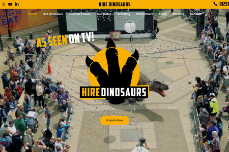 Hire Dinosaurs: I redesigned the website.