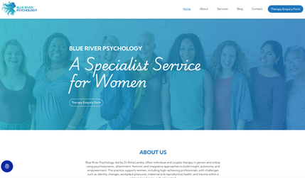 Blue River Psychology: Branding and website design.