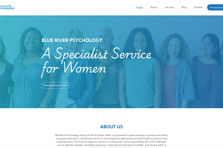 Blue River Psychology: Branding and website design.