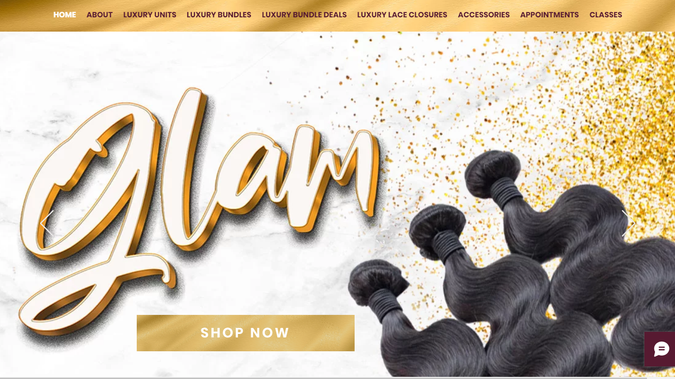 Stylez by Gianna: Hair e-commerce website with custom imagery