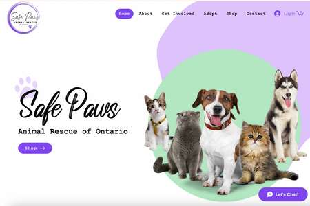 Safe Paws: Website for animal rescue