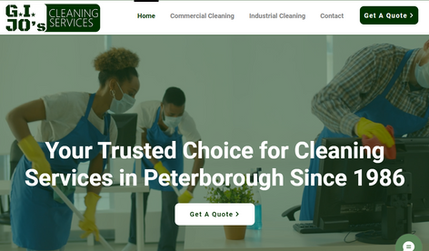 G.I.JO Cleaning Services: Clean website design and SEO for cleaning service company
