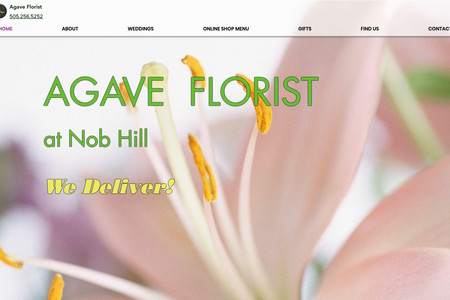 Agave Florist: Florist shop, fully functional eCommerce site, in the historic Nob Hill area of Albuquerque, NM. Over $19,000 in on-line orders annually