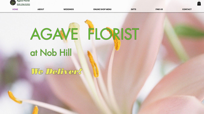 Agave Florist: Florist shop, fully functional eCommerce site, in the historic Nob Hill area of Albuquerque, NM. Over $19,000 in on-line orders annually