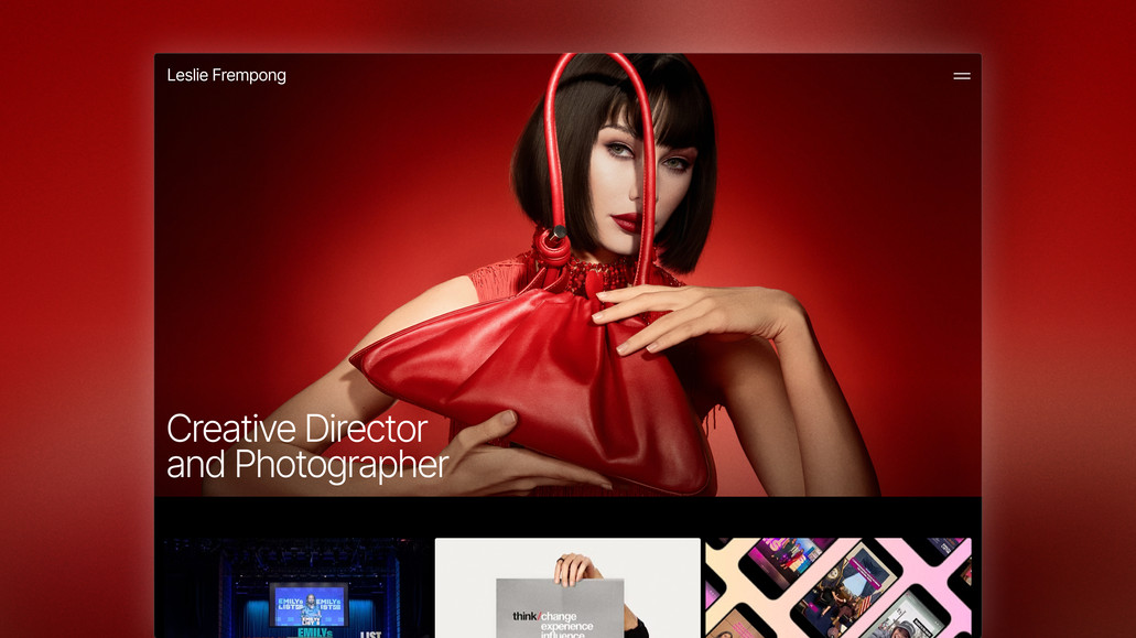 Leslie Frempong: Portfolio Website for Creative Director & Photographer Leslie Frempong.