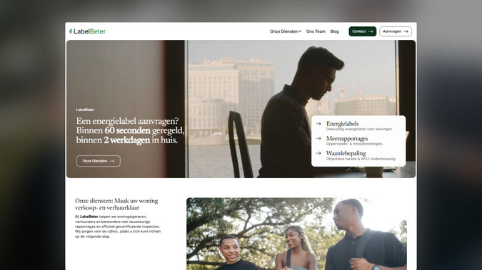 LabelBeter: Professional business website for a Dutch energy-labeling company.