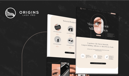 Origins Lash Pro: We are delighted to have partnered with Origins Lash Pro to develop their website. Origins Lash Pro is committed to revolutionizing the lash artistry world by offering a wide range of consistent lash extension lengths, curls, specialty colors, and pro-mades.

Through our collaboration, we have crafted a user-friendly platform that reflects Origins Lash Pro's vision of providing reliable, high-quality supplies, and tools to support lash artists worldwide. The website showcases their dedication to nurturing individual creativity within the industry, empowering artists to showcase their unique lash artistry.