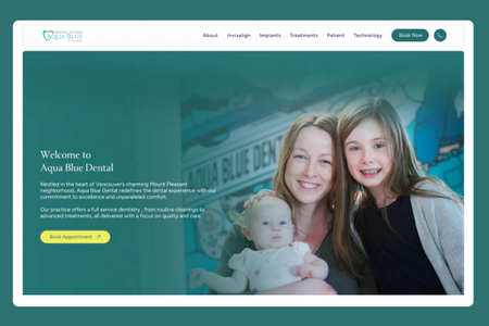 Aqua Blue Dental: Redesign on Wix Studio | On-Page SEO