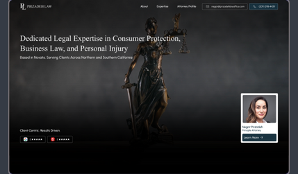 Pirzadeh Law: Wix Studio Landing Page Design + On-Page SEO