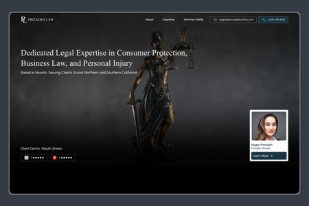 Pirzadeh Law: Wix Studio Landing Page Design + On-Page SEO