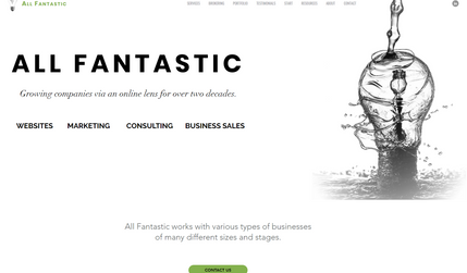 All Fantastic: We are web strategists. All Fantastic designs, develops, markets, revamps, analyzes, reviews, grows, owns and invents online properties.  The Internet is a passion and we bring creativity and strong development to the forefront.  Every project is customized and unique.