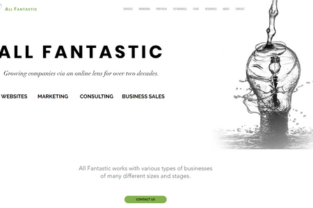 All Fantastic: We are web strategists. All Fantastic designs, develops, markets, revamps, analyzes, reviews, grows, owns and invents online properties.  The Internet is a passion and we bring creativity and strong development to the forefront.  Every project is customized and unique.