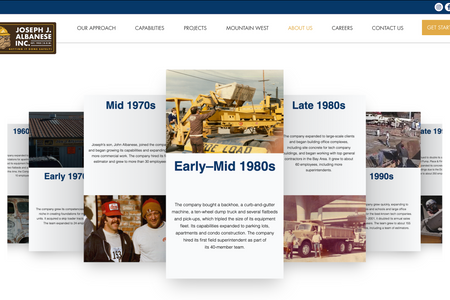 Joseph J Albanese: Interactive Card-Carousel Timeline