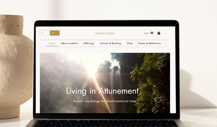 Josefine Yrjans: The UX House worked closely with Josefine Yrjans to design a serene and elegant website that showcases her work as a holistic coach and healer. We designed the full website including the landing and inner pages, keeping the aesthetic minimal and calming to reflect her brand. 