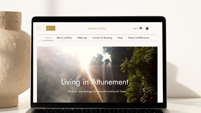 Josefine Yrjans: The UX House worked closely with Josefine Yrjans to design a serene and elegant website that showcases her work as a holistic coach and healer. We designed the full website including the landing and inner pages, keeping the aesthetic minimal and calming to reflect her brand. 