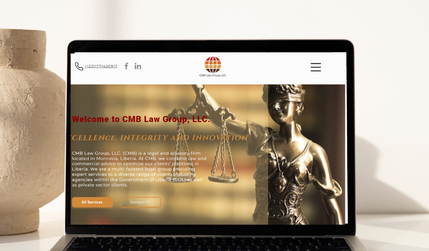 CMB Liberia: The UX House developed a sleek and authoritative website for CMB Law, a leading legal firm in Liberia. We designed all pages to clearly communicate their legal services and expertise, ensuring a professional tone and easy navigation. With structured layouts and strong visual hierarchy, we brought clarity to complex content and connected their domain to launch a credible online presence that aligns with their firm's reputation.
