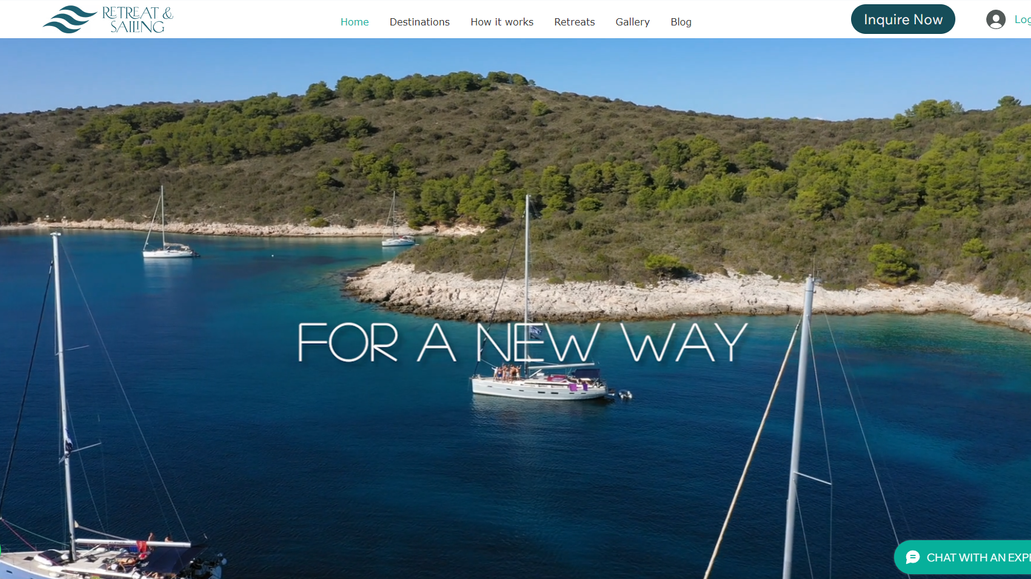 Retreat & Sailing: Site avançado, com pagamento online, área do assinante e faturas automatizadas.