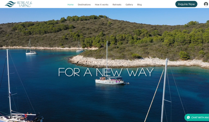 Retreat & Sailing: Site avançado, com pagamento online, área do assinante e faturas automatizadas.