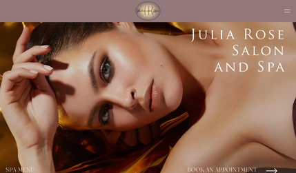 JR Salon and Spa 2: I created the logo and website for this salon and spa, as well as added a services page so that members can book directly online.